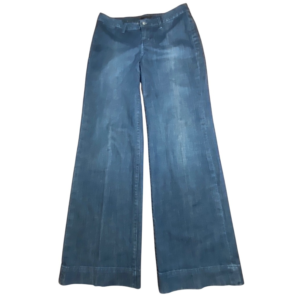Christopher Blue Womens Size 10L Wide Leg Trouser Jeans Dark Wash Stretch Denim